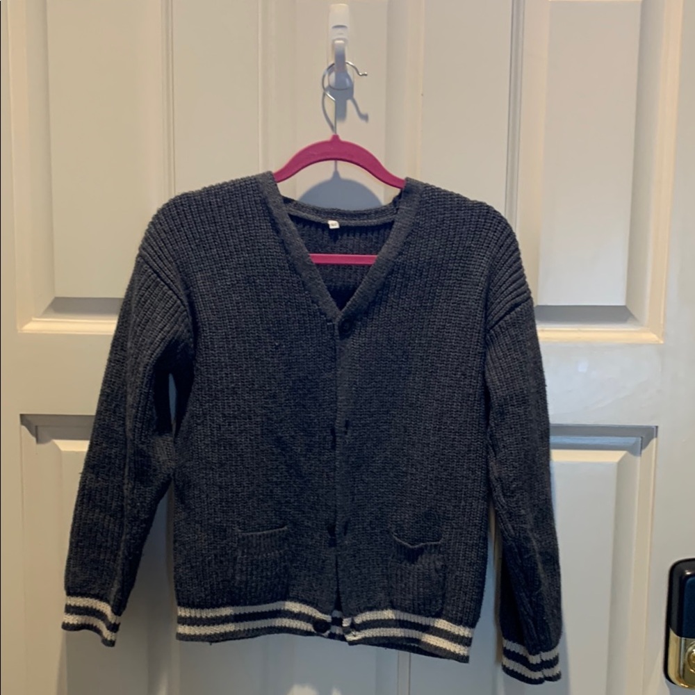 Women's Charcoal Cardigan Sweater